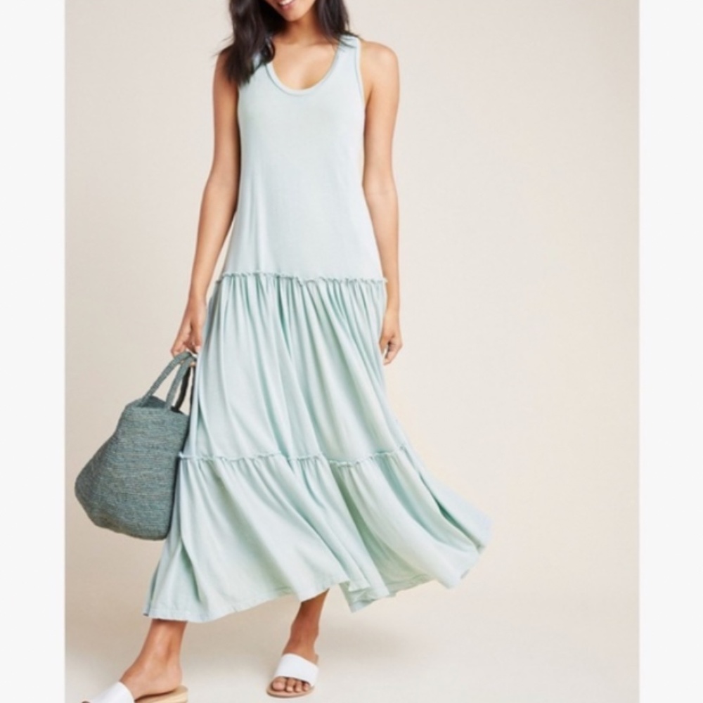 Sundry Tiered Racerback Maxi Dress Size XS